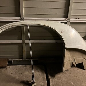 OD0698 Complete dichte zijwand 2cv AZ jaren '50. Linkerzijde.