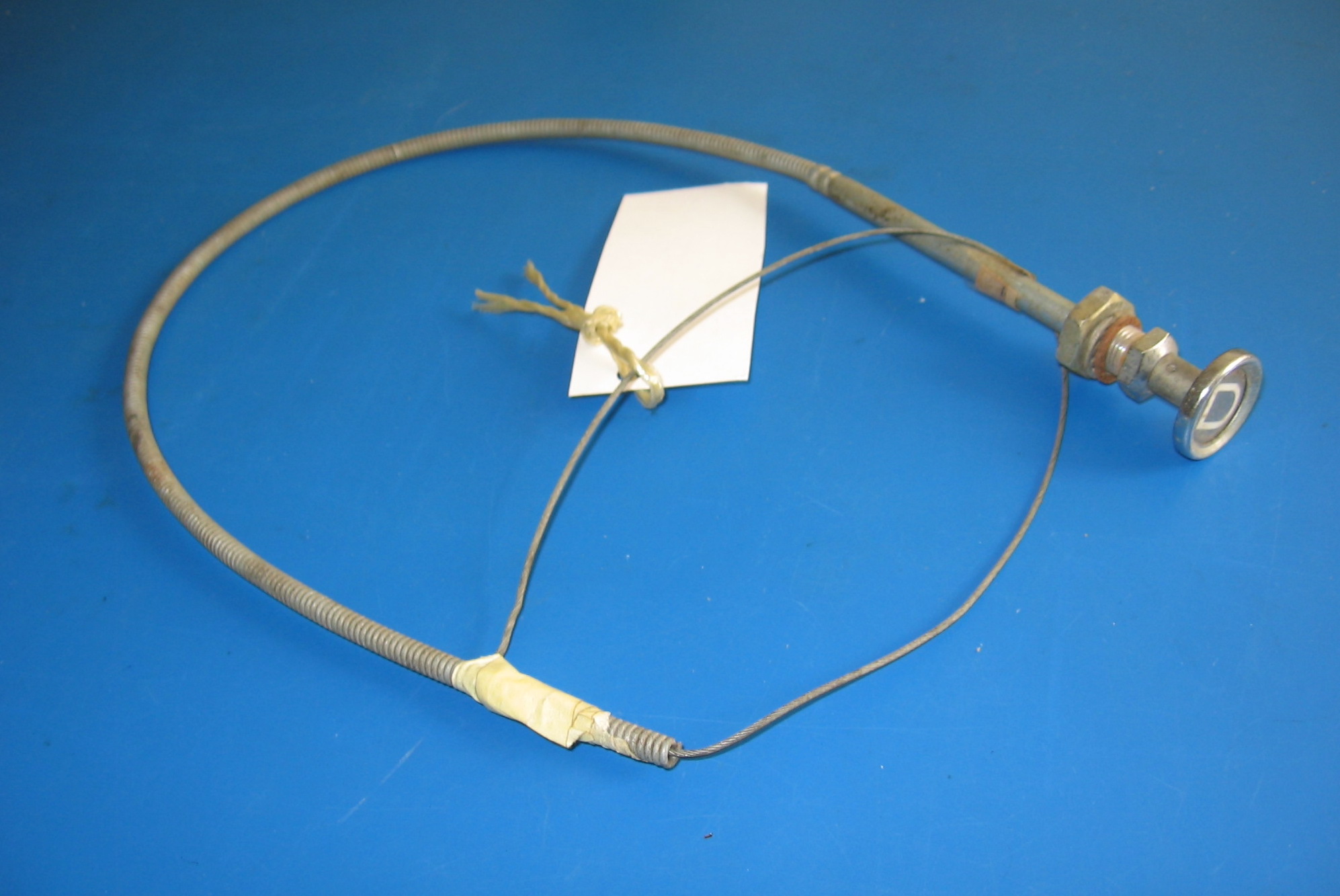OD0638 D-kabel/startkabel voor 2cv van jaren '50. Origineel en gebruikt.