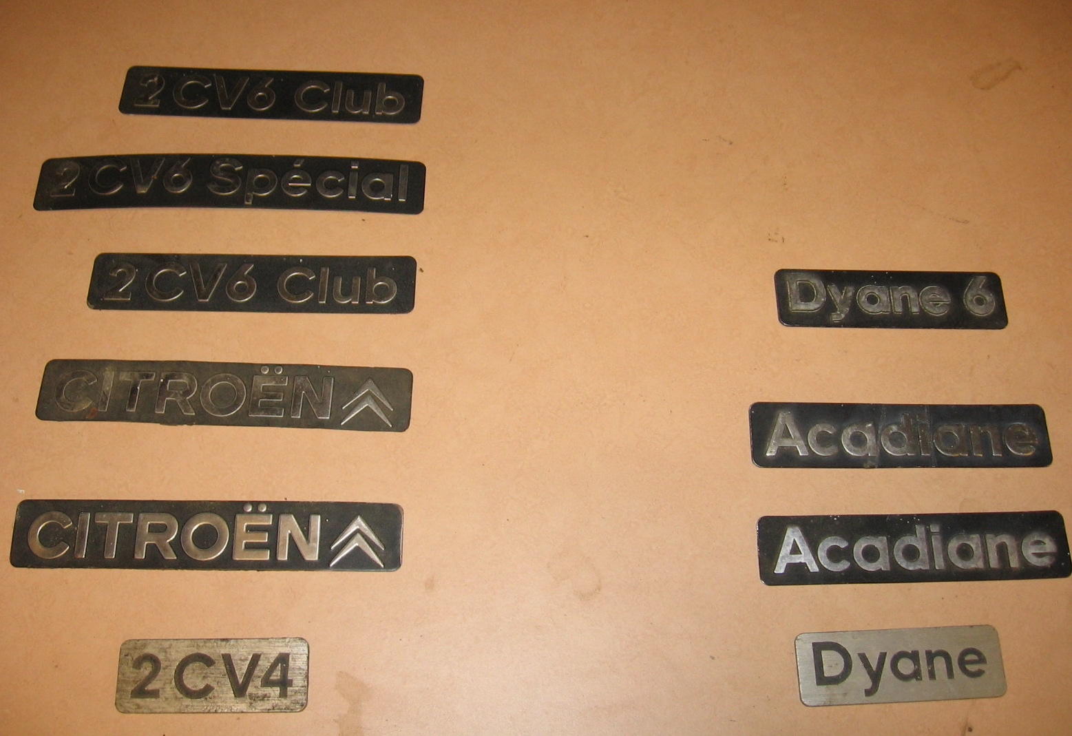 OD0619 Typeplaatjes voor alle A-types. Origineel en gebruikt.